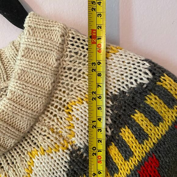 NWOT Aerie Women's size XS Colorful Crewneck Sweater Fair Isle Holiday Cotton - Picture 8 of 9